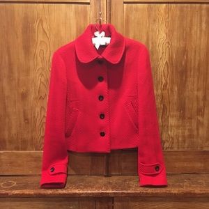 Carlisle Red Cropped Wool Jacket